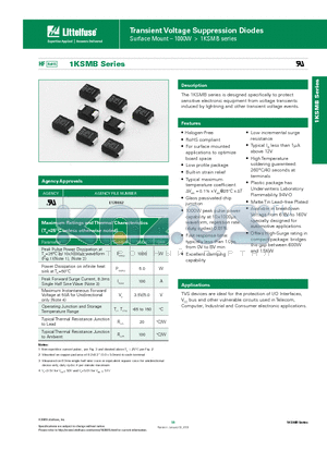 1KSMB18A datasheet - Transient Voltage Suppression Diodes