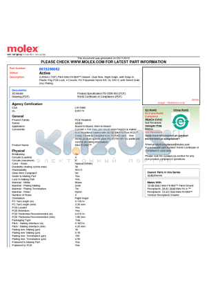 0015246043 datasheet - 4.20mm (.165