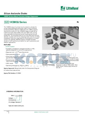 1KSMBJ15 datasheet - Silicon Avalanche Diodes - 1000W Surface Mount Transient Voltage Suppressor