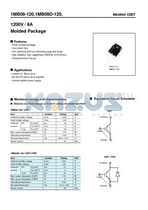 1MB08-120 datasheet - 1200V / 8A Molded Package
