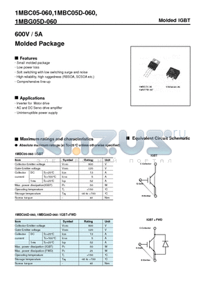 1MBC05D-060 datasheet - 600V / 5A Molded Package