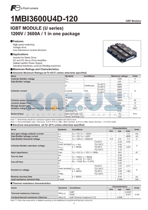 1MBI3600U4D-120 datasheet - IGBT MODULE