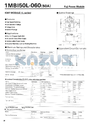 1MBI50L-060 datasheet - IGBT MODULE (L series)