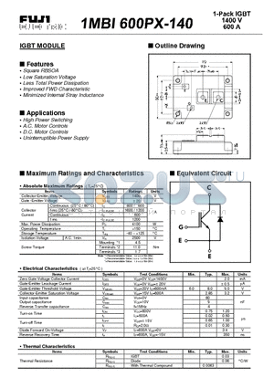 1MBI600PX-140 datasheet - IGBT MODULE