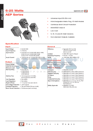 AEP06US10 datasheet - AC-DC Power Supplies