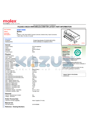 26-11-6085 datasheet - 3.96mm (.156