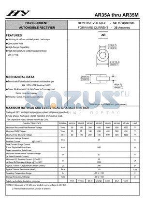 AR35D datasheet - HIGH CURRENT AUTOMOBILE RECTIFIER