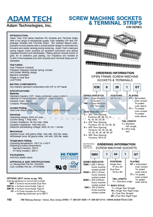 1MCT1012T datasheet - SCREW MACHINE SOCKETS & TERMINAL STRIPS