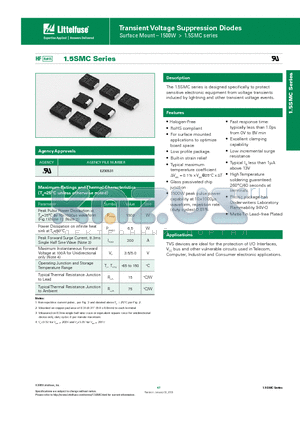 1.5SMC220CA datasheet - Transient Voltage Suppression Diodes