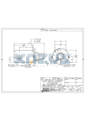 AF05X-XX datasheet - AF05-30/XX VARIABLE ATTENUATOR W/CALIBRATION DIAL