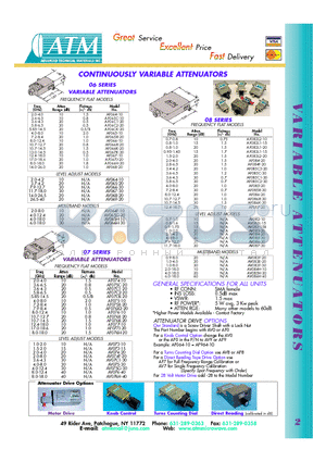 AF064-10 datasheet - CONTINUOUSLY VARIABLE ATTENUATORS