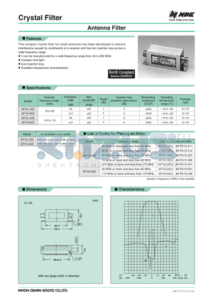 AF10-24D datasheet - Antenna Filter