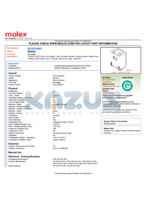 501331-0407 datasheet - 1.00mm (.039