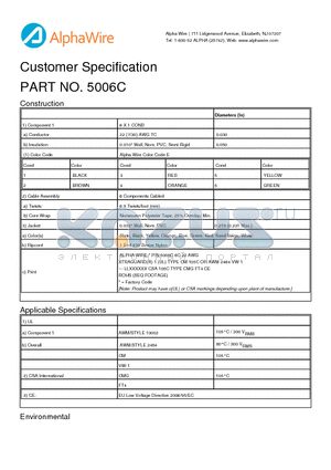5006C datasheet - Customer Specification
