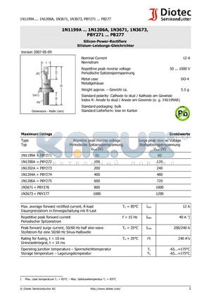 1N1200A datasheet - Silicon-Power-Rectifiers