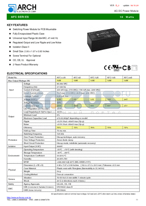 AFC-15S datasheet - AC-DC Power Module