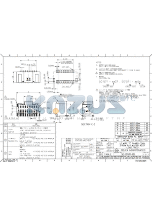501571-2056 datasheet - 1.0 WIRE TO BOARD CONN. 2-ROW R/A WAFER ASSY -LEAD FREE-