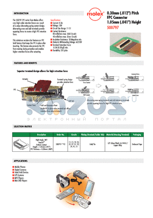 501461-0601 datasheet - 0.30mm (.012