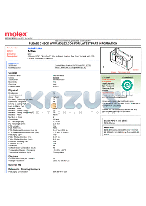 501645-1020 datasheet - 2.00mm (.079