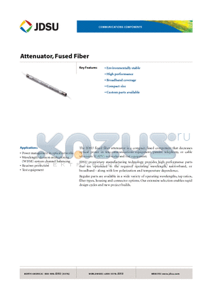 AFF-1360 datasheet - Attenuator, Fused Fiber