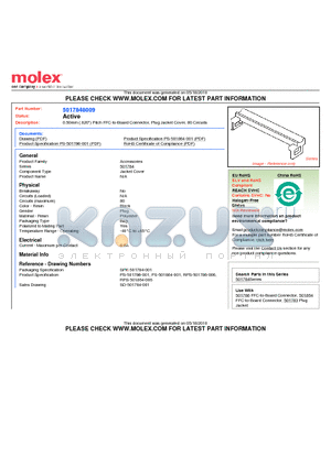 5017848009 datasheet - 0.50mm (.020