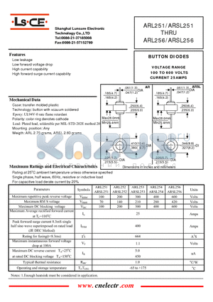 ARSL251 datasheet - BUTTON DIODES