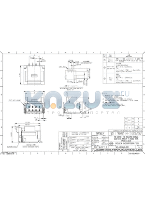 501953-0507 datasheet - 1.0 WIRE TO BOARD CONN. WAFER ASSY 1-ROW R/A POSI-LOCK