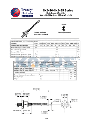 1N2426 datasheet - High Current Rectifier