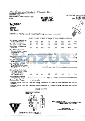 1N250C datasheet - Rectifier