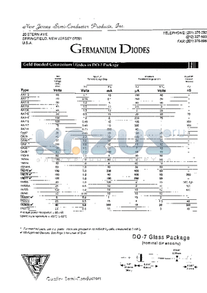 1N270 datasheet - GERMANIUM DIODES