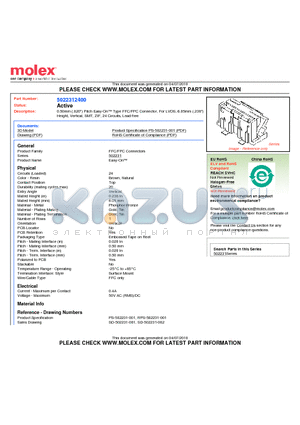 5022312400 datasheet - 0.50mm (.020