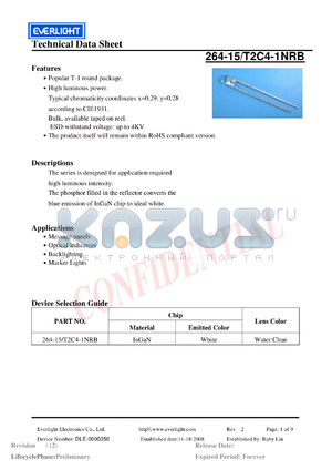 264-15-T2C4-1NRB_08 datasheet - Popular T-1 round package