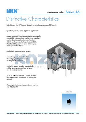 AS11BH datasheet - Subminiature Slides