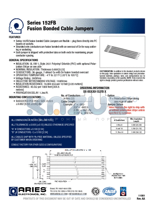 10-002.125-152FBP datasheet - Fusion Bonded Cable Jumpers