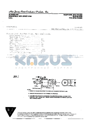 1N3003RB datasheet - Ref/Reg Diode, 5W < P(D) s 10W