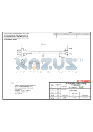 377002-E01 datasheet - POWER CORD