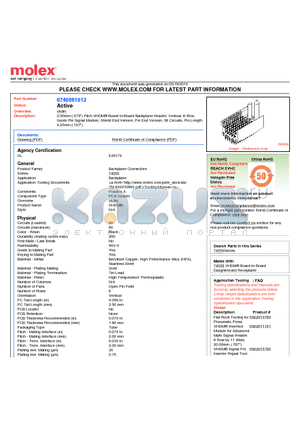 74059-1013 datasheet - 2.00mm (.079