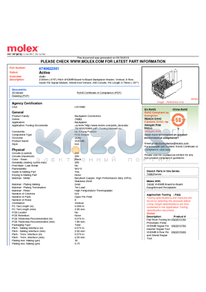 74062-2501 datasheet - 2.00mm (.079