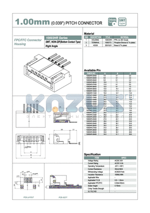 10003HR-23A00 datasheet - 1.00mm PITCH CONNECTOR