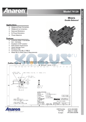 74129 datasheet - Mixers Double Balanced