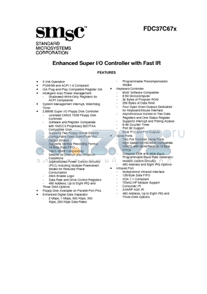 37C67X datasheet - ENHANCED SUPER I/O CONTROLLER WITH FAST IR