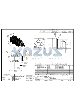 AS2-2PSR datasheet - 30 mm Selector Switch Maintained & Momentary Metal Operator AS2-xP and AS2-2PSR