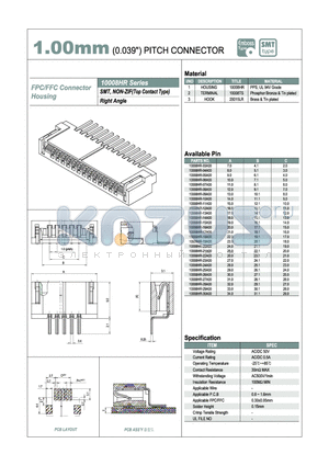 10008HR-04A00 datasheet - 1.00mm PITCH CONNECTOR