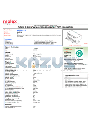 38-00-1410 datasheet - 2.54mm (.100