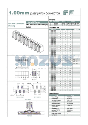 10014HS-10A00 datasheet - 1.00mm PITCH CONNECTOR