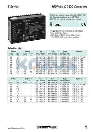 AS2320-7R datasheet - 100 Watt DC-DC Converters