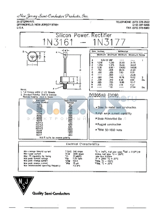 1N3165 datasheet - Silicon Power Rectifier