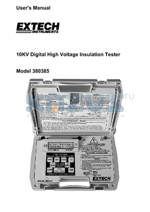 380385 datasheet - 10KV Digital High Voltage Insulation Tester