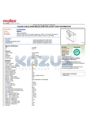 A-70543-0005 datasheet - 2.54mm (.100