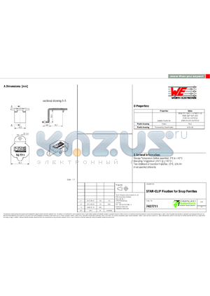 7427711 datasheet - STAR-CLIP Fixation for Snap Ferrites